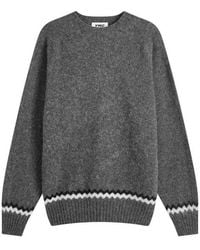 YMC - Suedehead Zig Zag Knit Jumper - Lyst