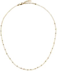 Missoma - Micro Pearl Beaded Necklace - Lyst