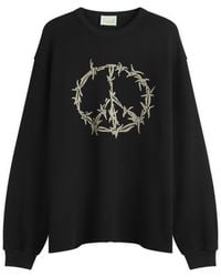Aries - Peace Press Gothic Waffle Long Sleeve T-Shirt - Lyst