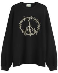 Aries - Peace Press Gothic Waffle Long Sleeve T-Shirt - Lyst