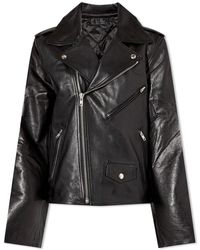 Helmut Lang Leather Biker Jacket - Black