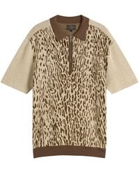 Beams Plus - Animal Jacquard Knit Polo - Lyst