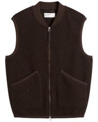 Universal Works - Presented By End. Wool Fleece Zip Waistcoat - Lyst