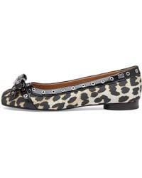 Ganni - Eyelets Bow Ballerina - Lyst