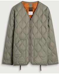 Taion - Military Zip V-Neck Softshell Down Jacket - Lyst