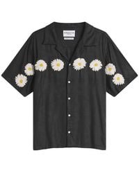Nomarythm Textile - Flower Embroidery Open Collar Shirt - Lyst
