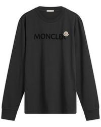 Moncler - Long Sleeve Cotton T-Shirt - Lyst