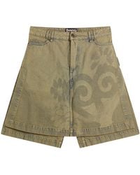 PAOLINA RUSSO - Denim Skort - Lyst