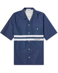 Stone Island - Marina Cotton Canvas Shorts Sleeve Shirt - Lyst