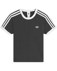 adidas - 3 Stripe Short Sleeve T-Shirt - Lyst