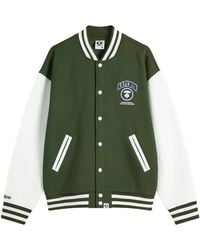 Aape By A Bathing Ape - Aape Now Fleece Baseball Jacket - Lyst
