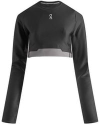 On Shoes - Train Lg Sleeve Crop Top - Lyst