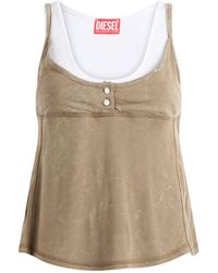 DIESEL - T-Olisse Double Layer Cami Top - Lyst