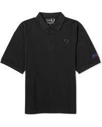 Fred Perry - X Raf Simons Embroidered Oversized Polo Shirt - Lyst