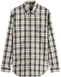 Balenciaga - Regular Fit Check Flannel Shirt - Lyst