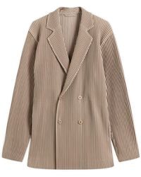 Homme Plissé Issey Miyake - Homme Plisse Issey Miyake Double Breasted Jacket - Lyst