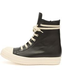 Rick Owens - High Top Lace Up Sneakers - Lyst