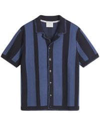 Percival - Knitted Stripe Cuban Shirt - Lyst