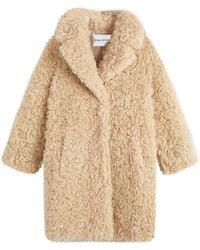 Stand Studio - Midi Faux Fur Coat - Lyst