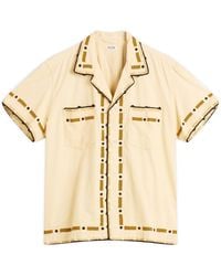 Bode - Beaded Ryegrass Short Sleeve Shirt - Lyst