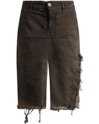 Rick Owens - Denim Sliced Skirt - Lyst