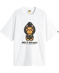 A Bathing Ape - 1St Camo Milo Shark T-Shirt - Lyst