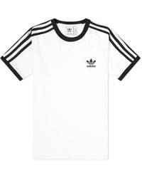 adidas trefoil 3 stripes t shirt in red