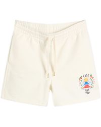 CASABLANCA - Casa Way Mountain Embroidered Sweat Shorts - Lyst