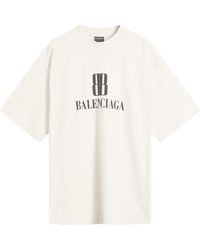 Balenciaga - Nano Bb Logo Dry Jersey Medium Fit T-Shirt - Lyst