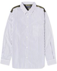 Comme des Garçons - Cotton Stripe Nylon Panel Shirt - Lyst