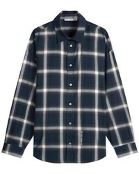 Acne Studios - Setar Long Sleeve Flannel Shadow Check Shirt - Lyst