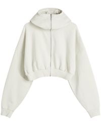 Entire studios - Cropped Full Zip Hoodie - Lyst