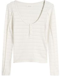 mfpen - Deep Henley Top - Lyst