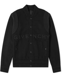 Givenchy - Logo Knit Bomber Jacket - Lyst