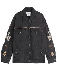 Isabel Marant - Manona Embroidered Denim Jacket - Lyst