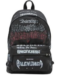 Balenciaga - Metal Logo Explorer Backpack - Lyst