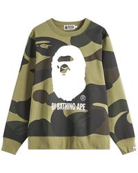 A Bathing Ape - Giant 1St Camo By Bathing Ape Crew Sweatshirt - Lyst