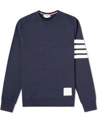 Thom Browne Engineered Stripe Crew Sweat - Blue