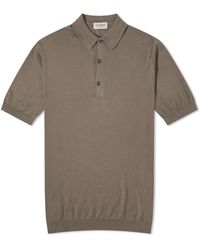 John Smedley - Adrian Cotton Knit Polo Shirt - Lyst