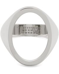 Maison Margiela - Mm6 Open Signet 4Mm Ring - Lyst