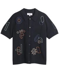 Wax London - Tellaro Shapes Embroidery Knit Shirt - Lyst