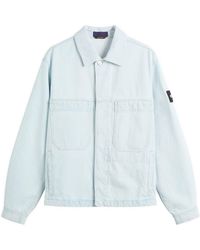 Stone Island - Denim Research Ultra Bleached Denim Jacket - Lyst