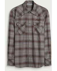Acne Studios - Surrow Check Flannel Long Sleeve Shirt - Lyst