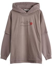Acne Studios - Floor Double Layer Business Card Logo Hoodie - Lyst