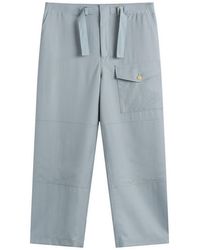 AURALEE - Wool Herringbone Cargo Pants - Lyst