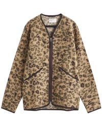Universal Works - Leopard Wool Fleece Liner Jacket - Lyst