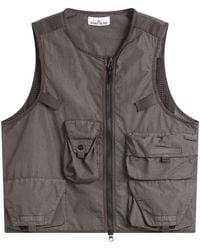 Stone Island - Cotton Nylon Micro Ripstop Utility Vest - Lyst
