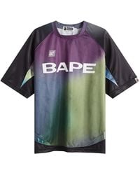 A Bathing Ape - Tie Dye Football Jersey - Lyst