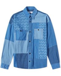 FDMTL Boro Patchwork Shirt - Blue