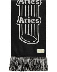 Aries Arsenal Bust Logo Scarf in White for Men | Lyst